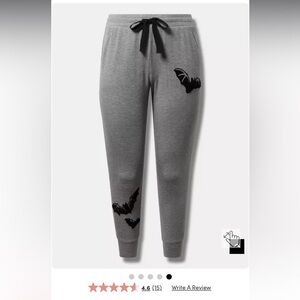 NWOT Torrid Bats Lightweight French Terry Full Length Lounge Jogger